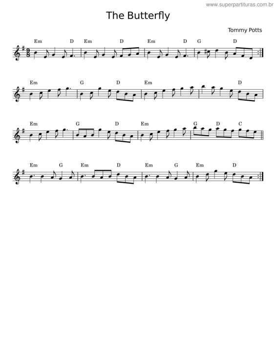 Partitura da música The Butterfly v.20