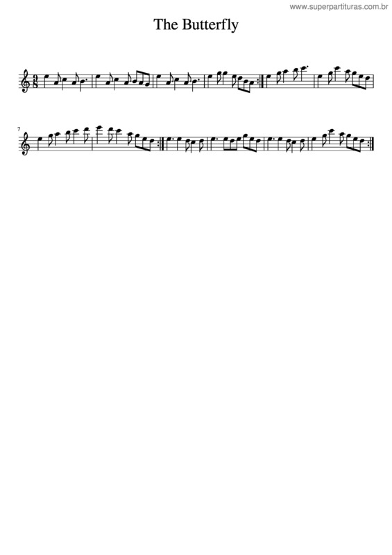 Partitura da música The Butterfly v.6