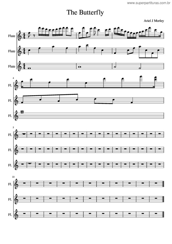 Partitura da música The Butterfly v.7