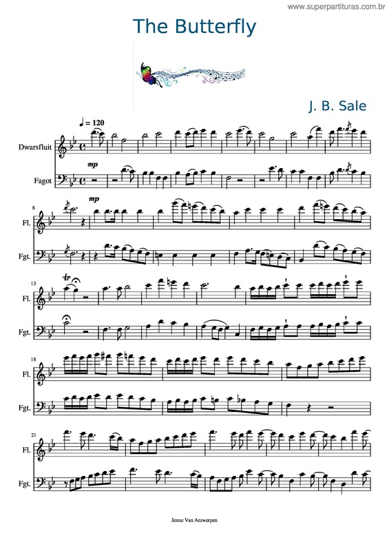 Partitura da música The Butterfly v.8