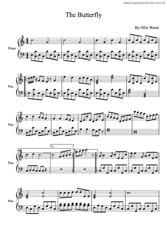 Partitura da música The Butterfly v.9