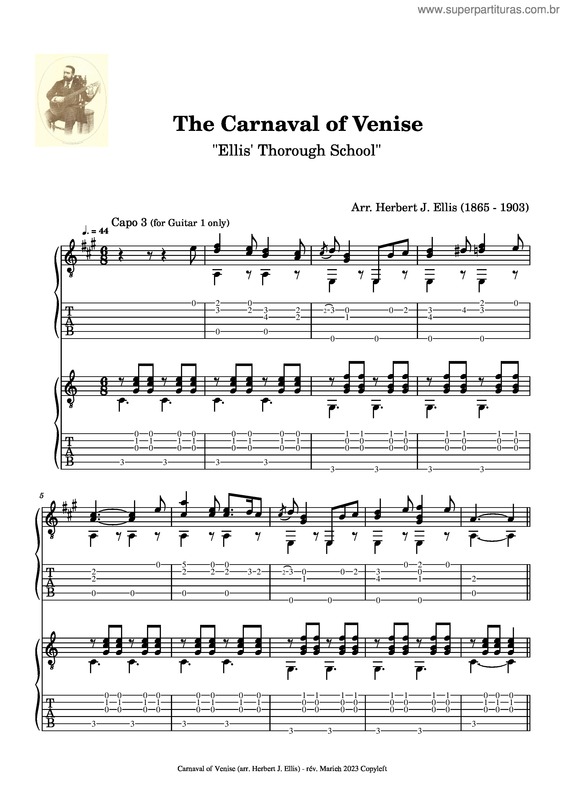 Partitura da música The Carnaval Of Venise v.2