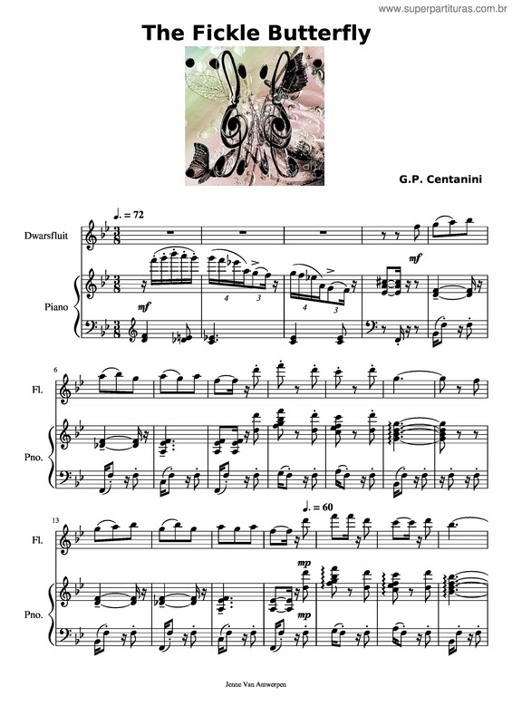 Partitura da música The Fickle Butterfly