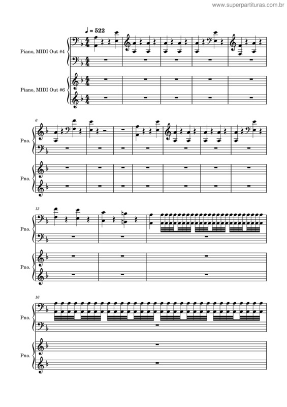 Partitura da música The Impassible Lag Tester Audio.Mid