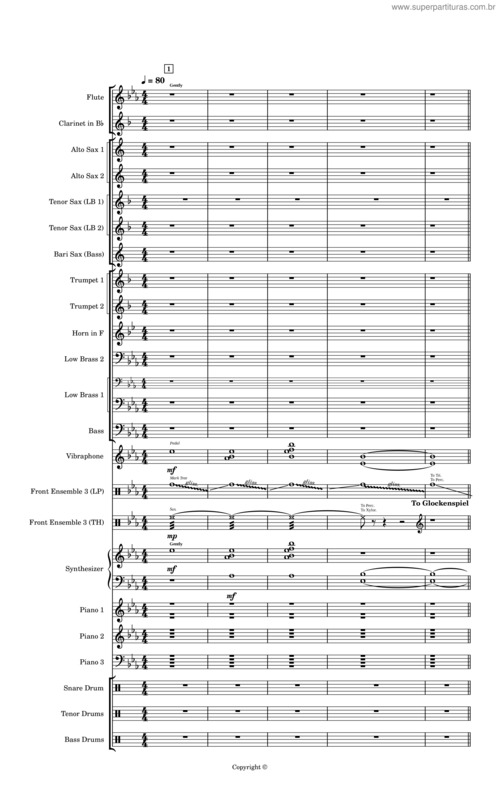 Partitura da música The Journey