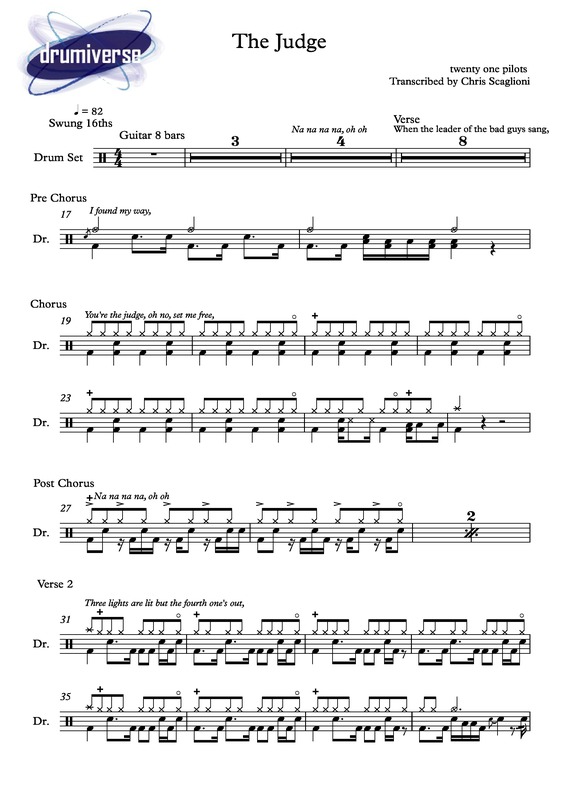 Partitura da música The Judge