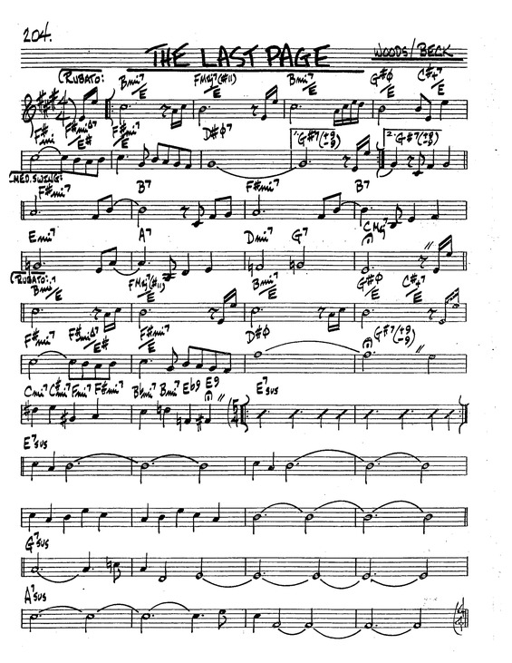 Partitura da música The Last Page v.2