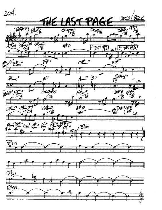 Partitura da música The Last Page