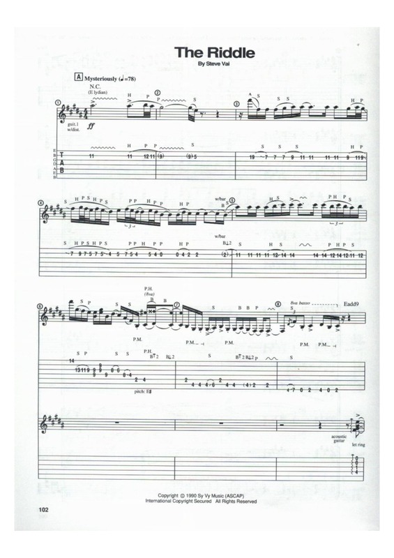 Partitura da música The Riddle