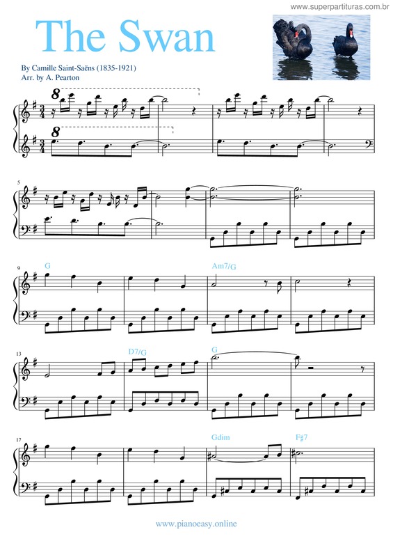 Partitura da música The Swan v.7