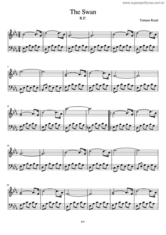 Partitura da música The Swan v.8