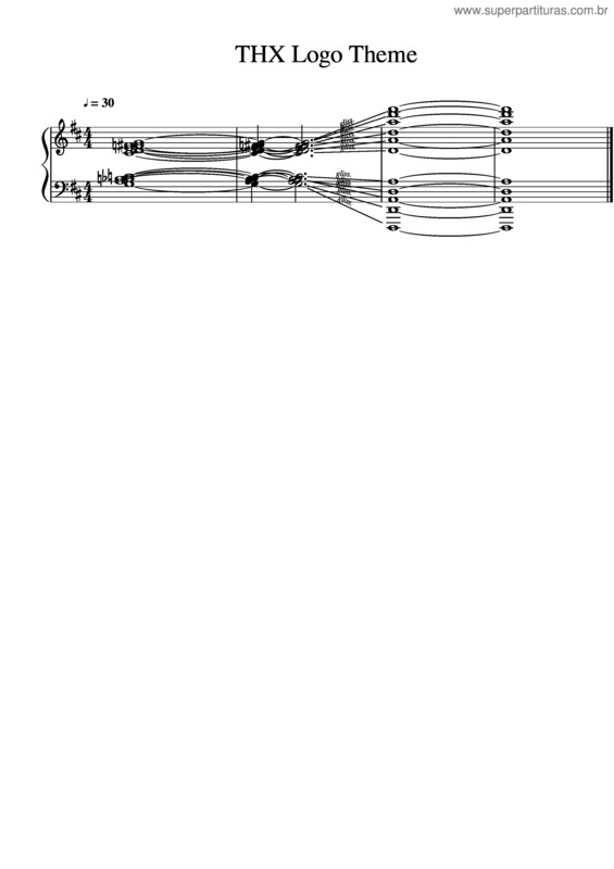 Partitura da música Thx Logo Theme