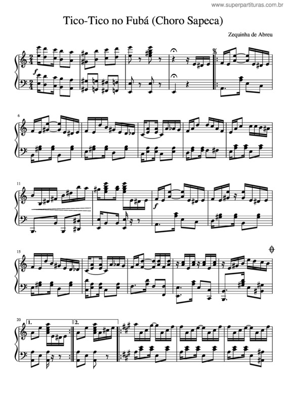 Partitura da música Tico Tico No Fubá v.33