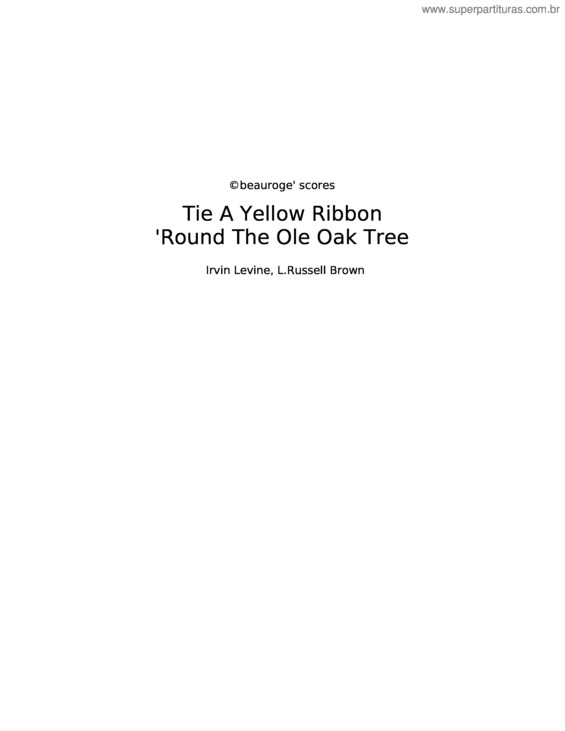 Partitura da música Tie A Yellow Ribbon Round The Ole Oak Tree v.4