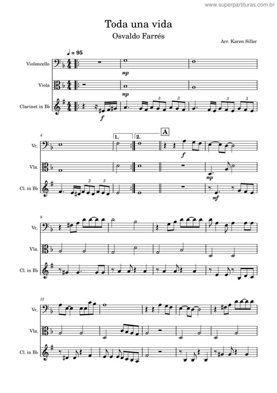 Partitura da música Toda Una Vida v.4