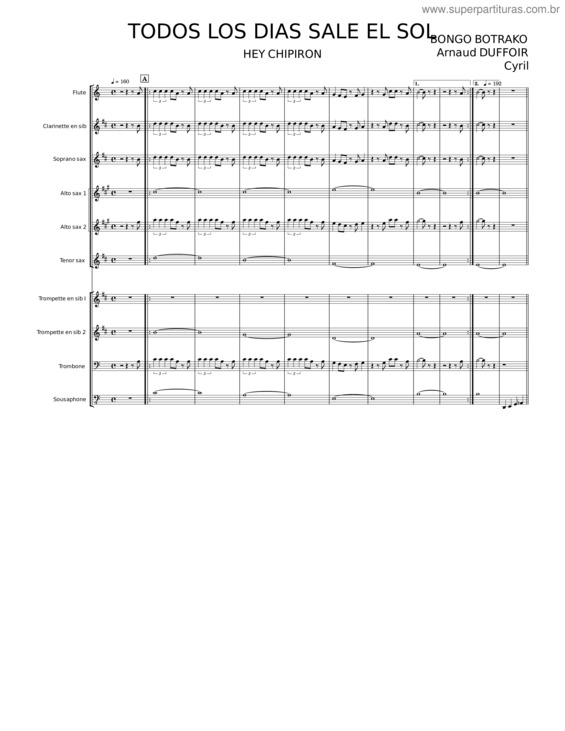 Partitura da música Todos Los Días Sale El Sol v.3