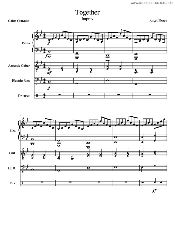 Partitura da música Together v.4