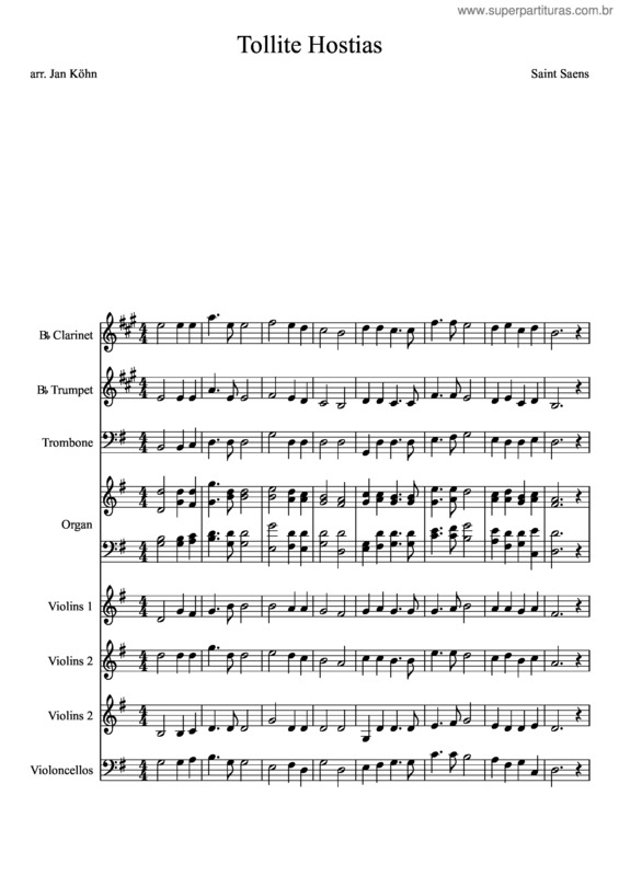 Partitura da música Tollite Hostias