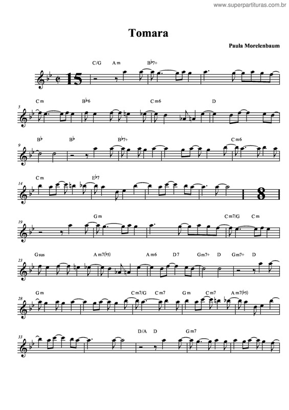 Partitura da música Tomara v.3