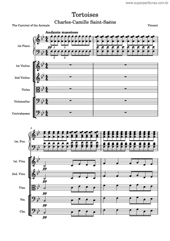 Partitura da música Tortoises