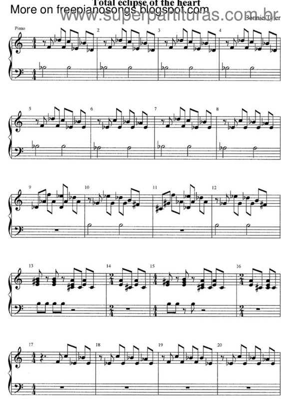 Partitura da música Total Eclipse Of The Heart v.7