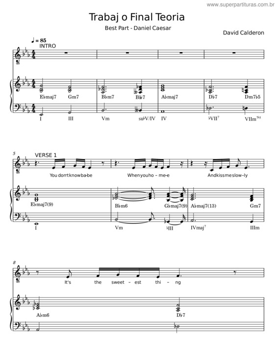 Partitura da música Trabajo Final Teoría