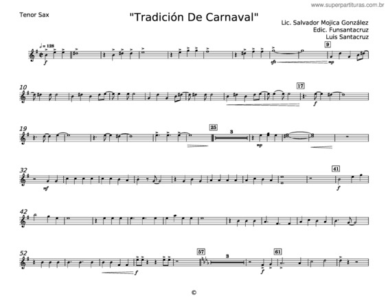 Partitura da música Tradicion De Carnaval v.2