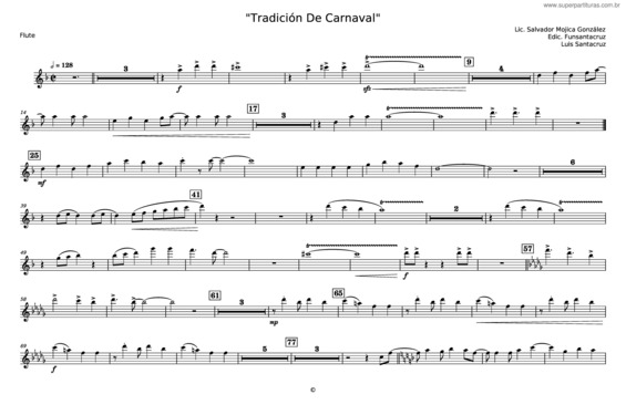 Partitura da música Tradicion De Carnaval v.3