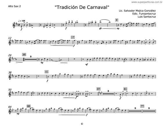 Partitura da música Tradicion De Carnaval