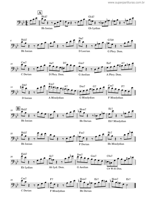 Partitura da música Triste Improvisation Etude