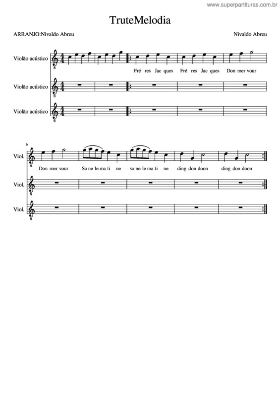 Partitura da música Triste Melodia v.6