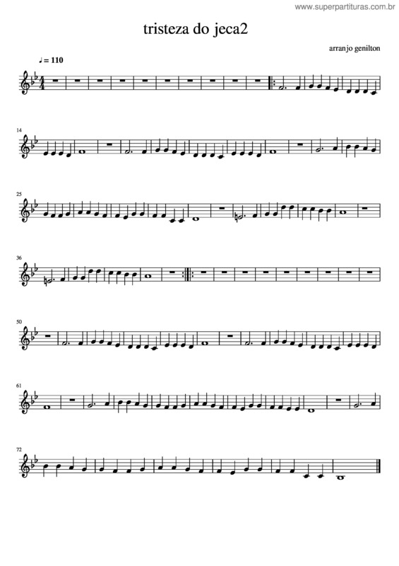 Partitura da música Tristeza Do Jeca 1 v.2