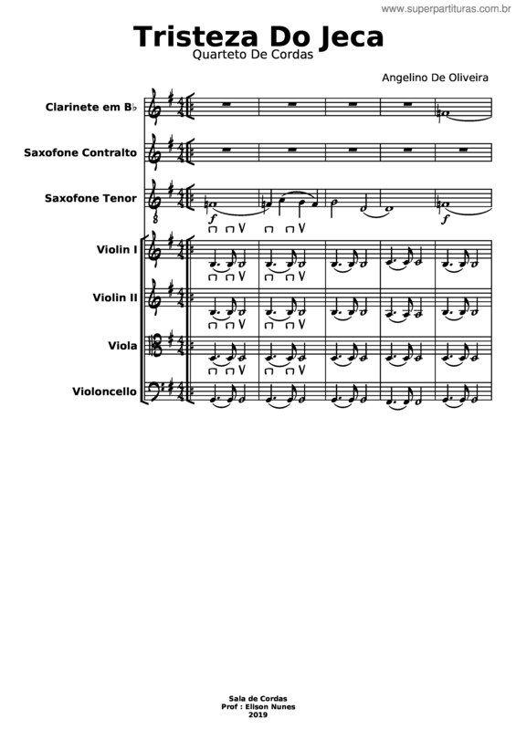 Partitura da música Tristeza Do Jeca v.14