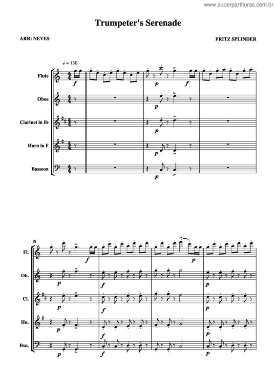 Partitura da música Trumpeter's Serenade