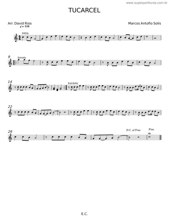 Partitura da música Tu Carcel – Marcos Antoño Solis
