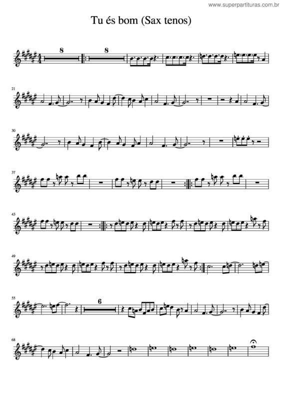 Partitura da música Tu És Bom v.4