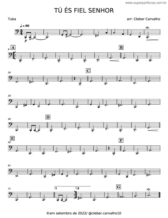 Partitura da música Tu És Fiel, Senhor v.14