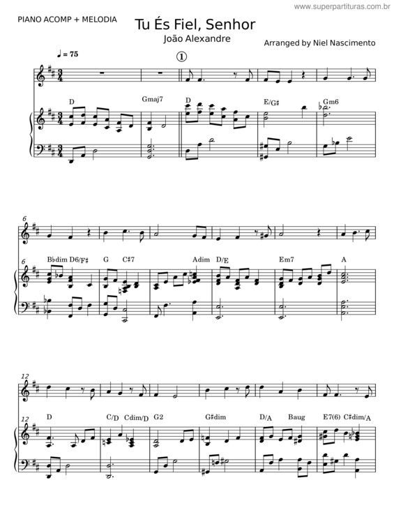 Partitura da música Tu És Fiel, Senhor v.8