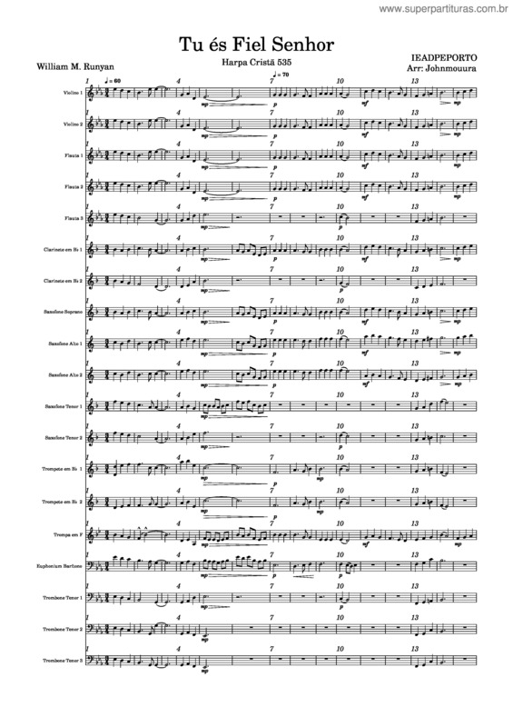 Partitura da música Tu És Fiel Senhor v.11