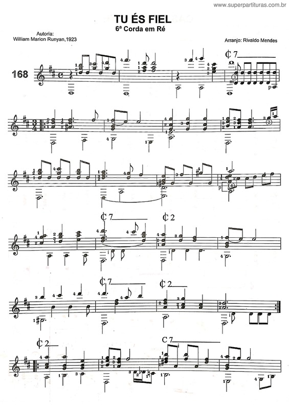 Partitura da música Tu És Fiel v.2