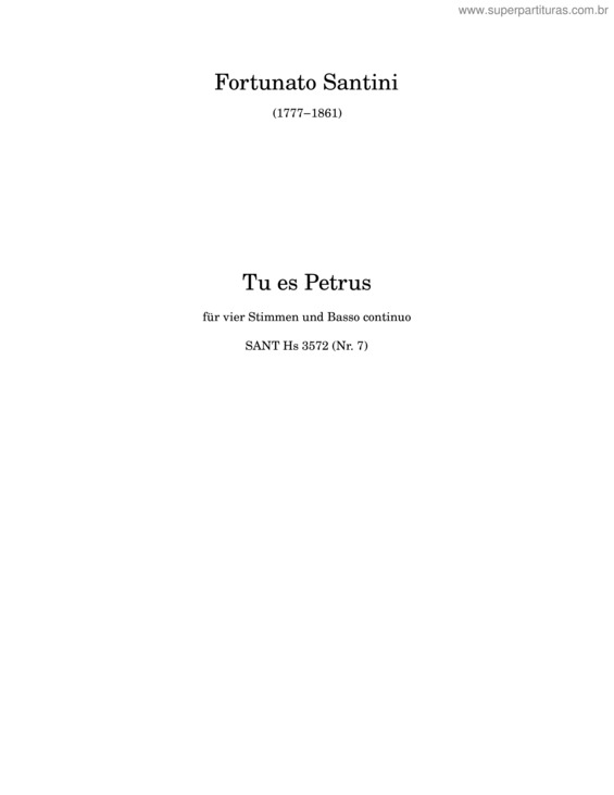 Partitura da música Tu Es Petrus v.17