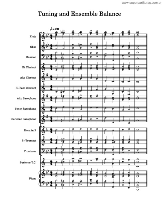 Partitura da música Tuning And Ensemble Balance