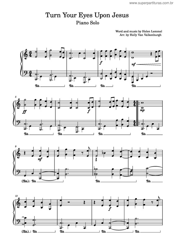 Partitura da música Turn Your Eyes Upon Jesus v.3