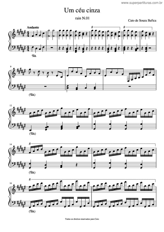 Partitura da música Um Céu Cinza