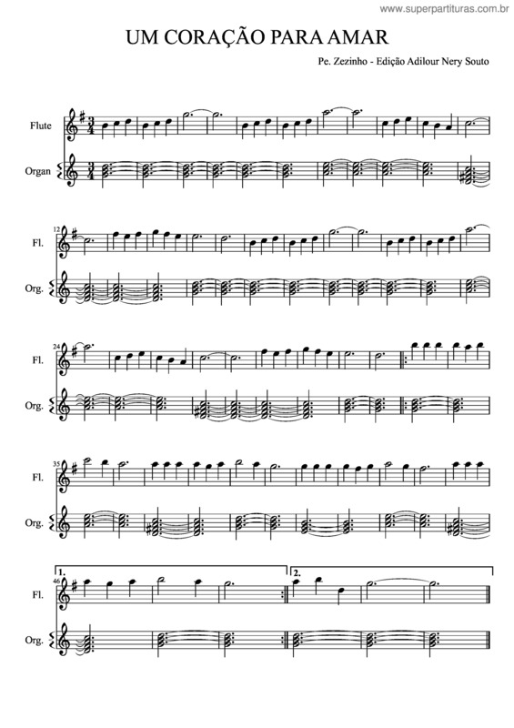 Partitura da música Um Coração Para Amar v.5