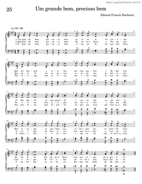 Partitura da música Um Grande Bem, Precioso Bem v.2