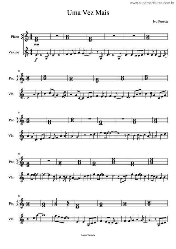 Partitura da música Uma Vez Mais v.5