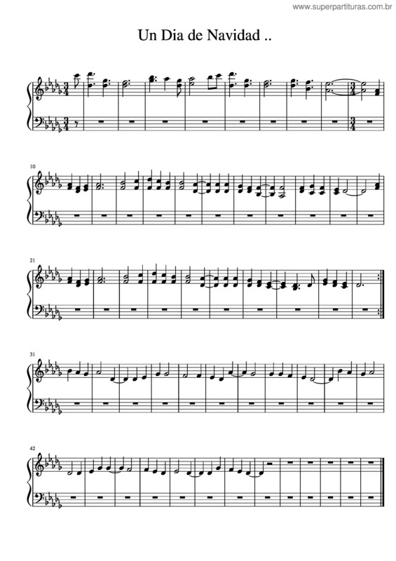 Partitura da música Un Dia De Navidad ..