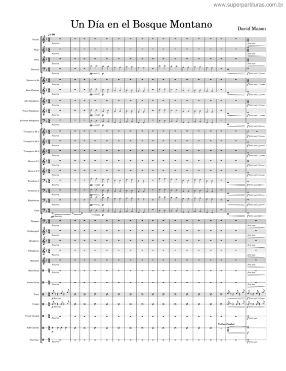 Partitura da música Un Día En El Bosque Montano