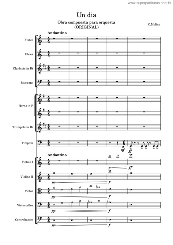 Partitura da música Un Dia v.2